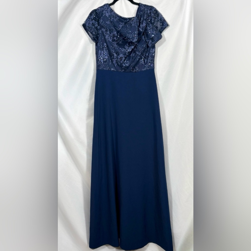 JS Collection Formal sparkle bow Gown – Navy Size 4 NWT - Picture 6 of 8
